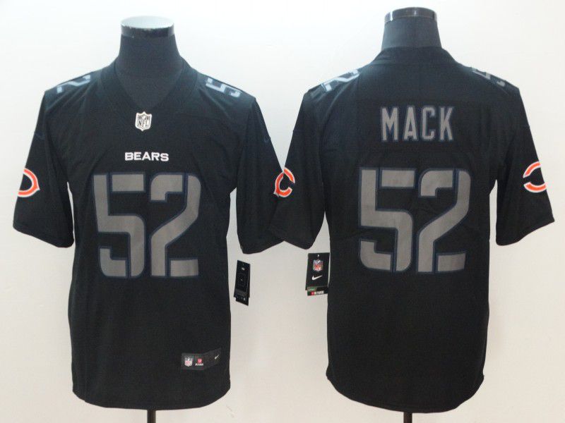 Men Chicago Bears 52 Mack Nike Fashion Impact Black Color Rush Limited NFL Jerseys